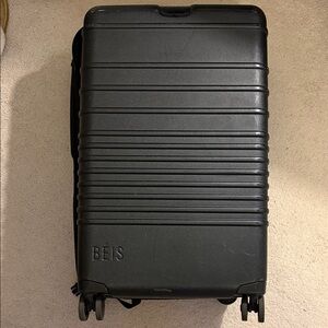BÉIS Black Rolling Suitcase medium check bag